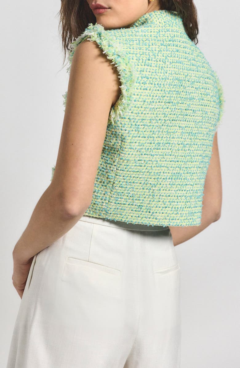 Derek Lam 10 Crosby Loa Cotton Blend Tweed Vest, Alternate, color,