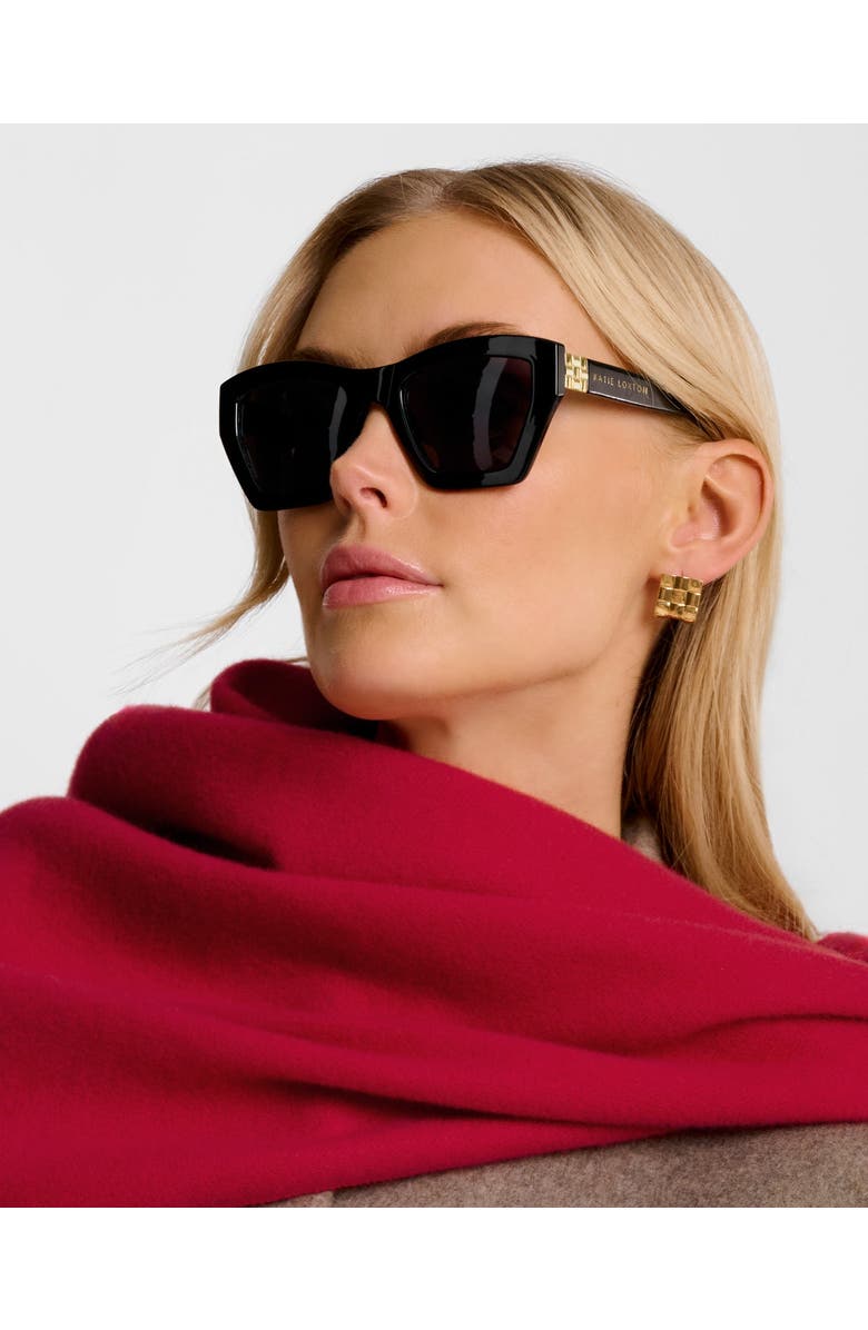 Katie Loxton Palma Oversized Cat-Eye Sunglasses in Black, Alternate, color, Black