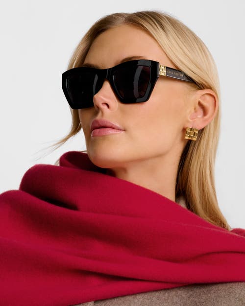 Katie Loxton Palma Oversized Cat-eye Sunglasses In Black