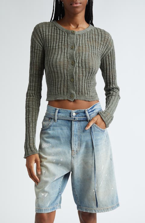 Kiko Rib Linen Blend Cardigan