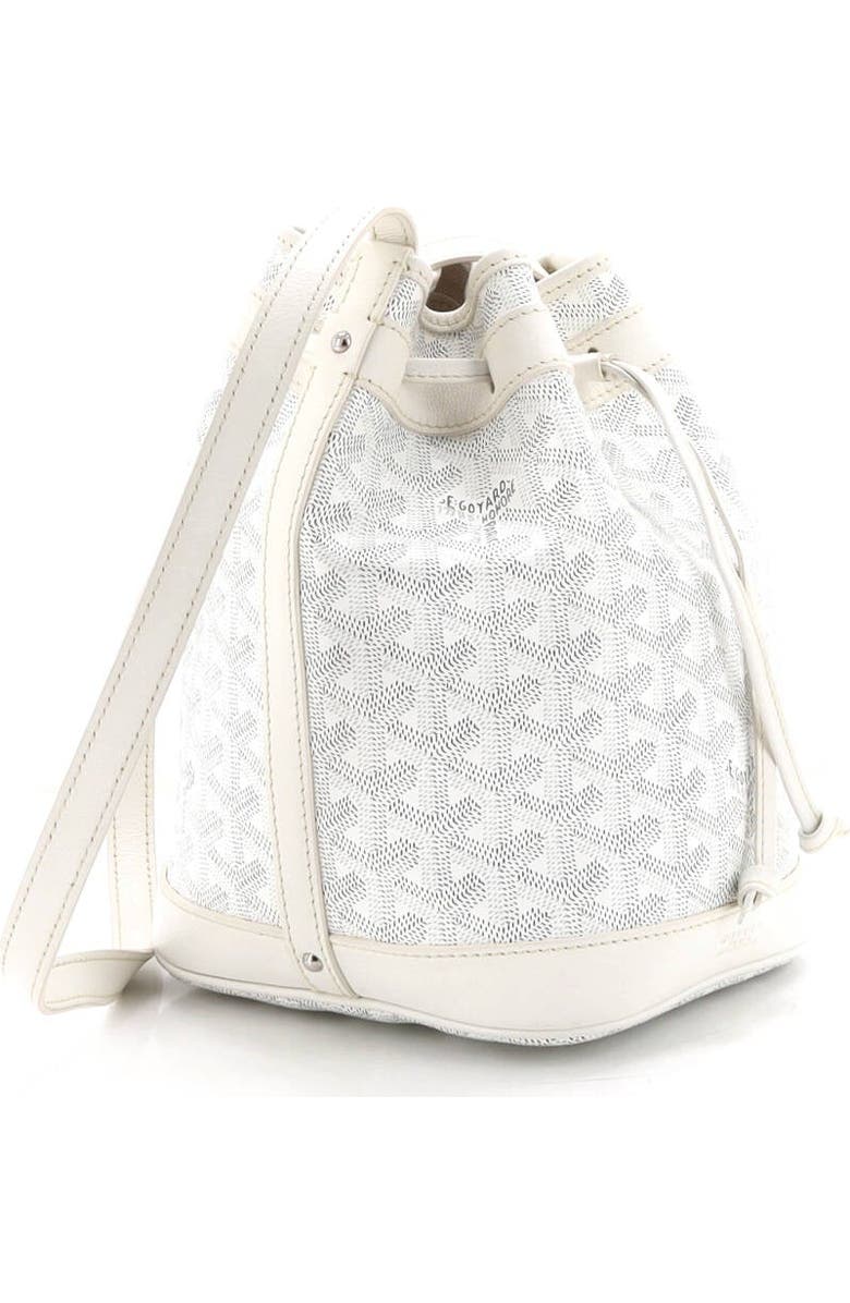 Pre-Owned Goyard Petit Flot Bucket Bag Coated Canvas PM, Alternate, color, White