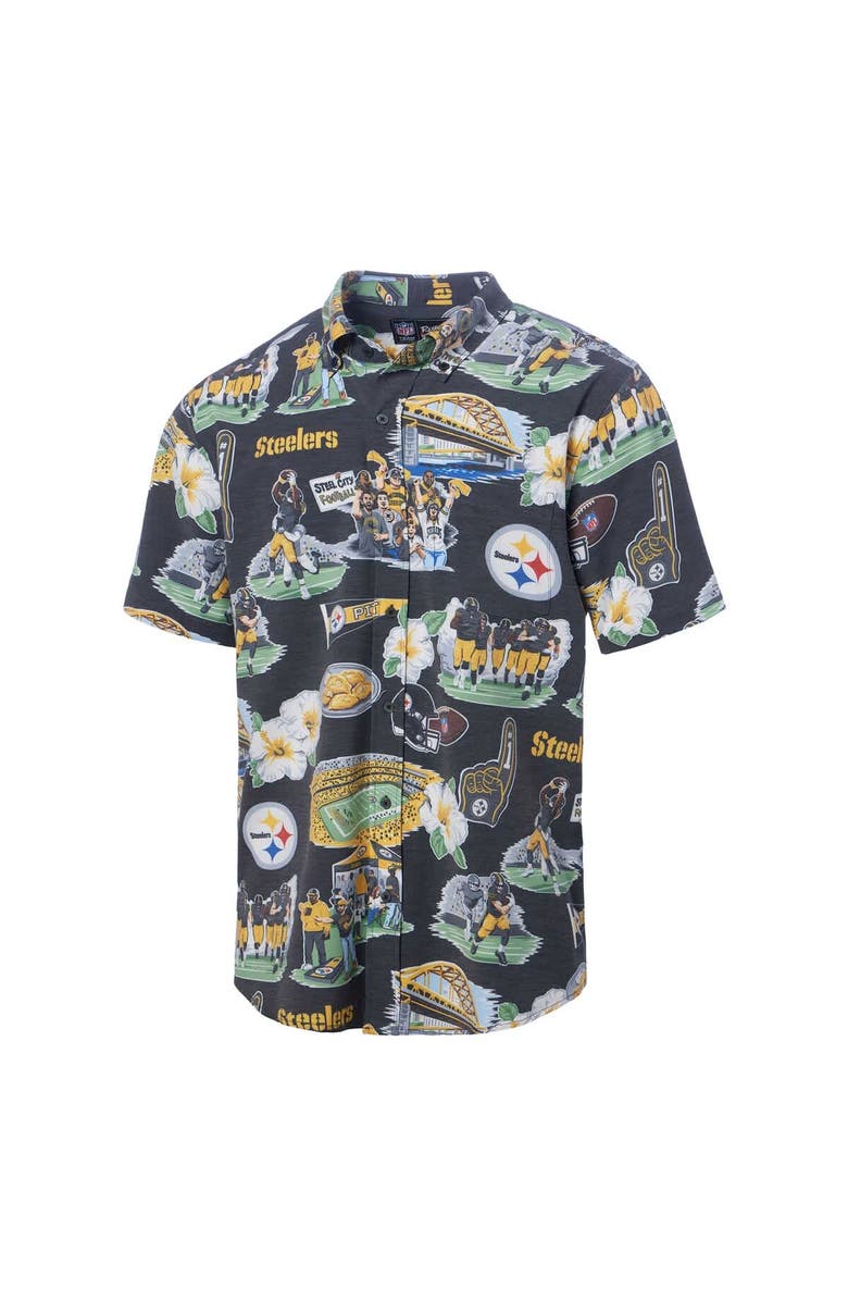 Reyn Spooner Men's Reyn Spooner Black Pittsburgh Steelers Scenic Button-Down Shirt, Alternate, color, Black