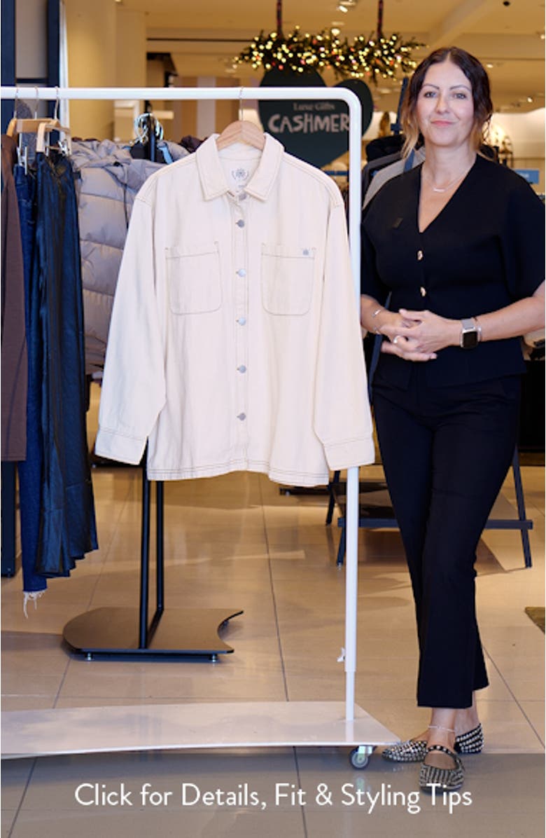 Laura Twill Shacket, sales video thumbnail