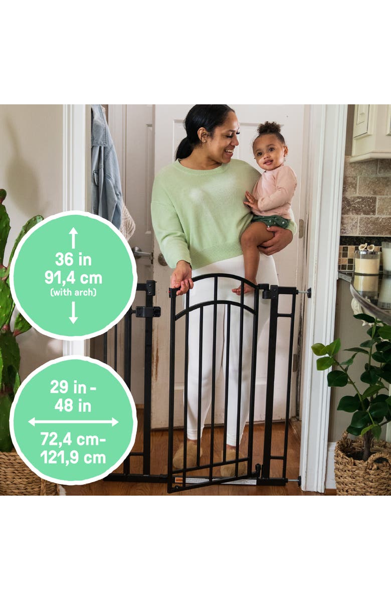 INGENUITY The Doorway 48W Series Pet and Baby Gate, Alternate, color, Black