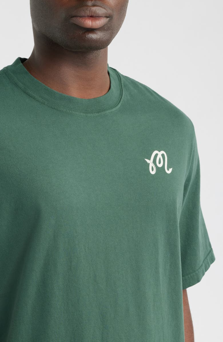 MALBON Bermuda Lures Cotton Graphic T-Shirt, Alternate, color, Forest
