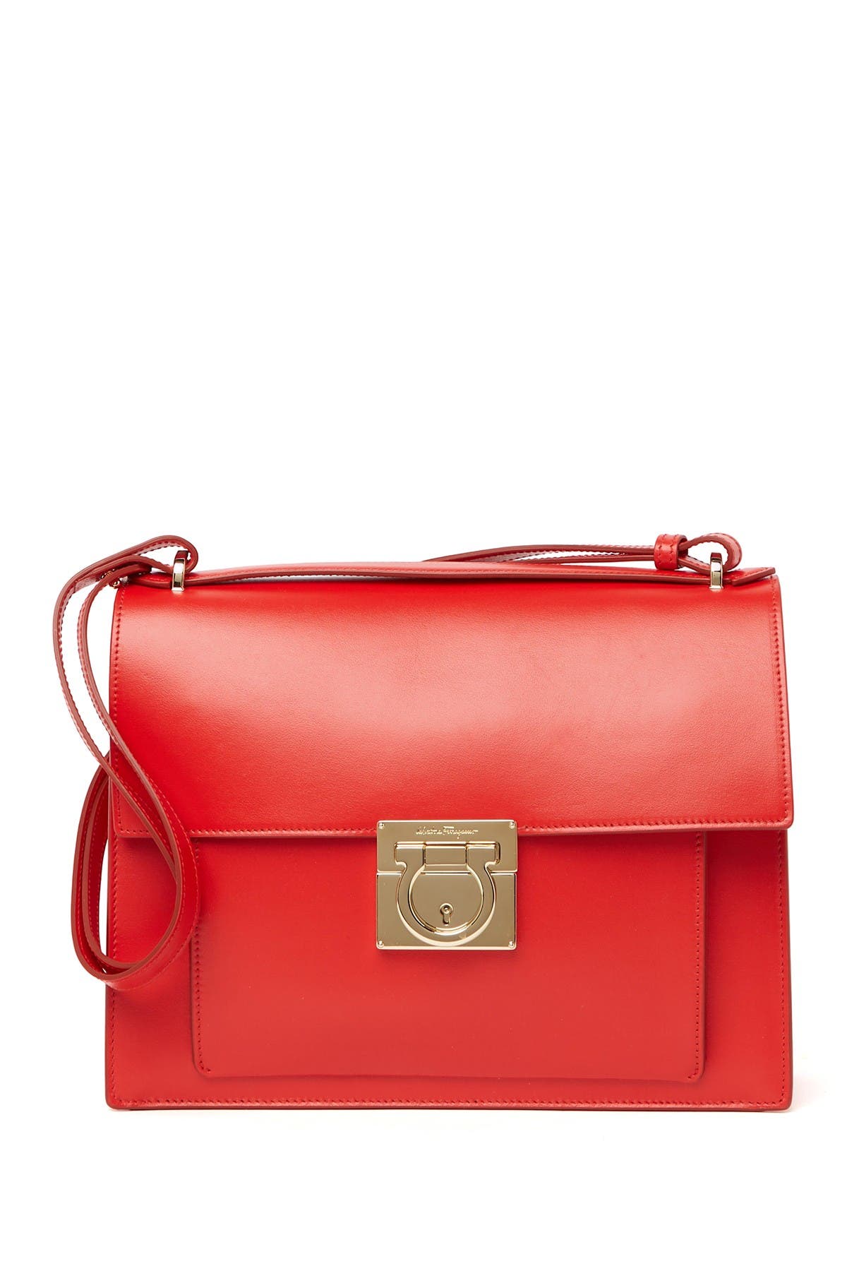 FERRAGAMO Marisol Leather Shoulder Bag, Main, color, 