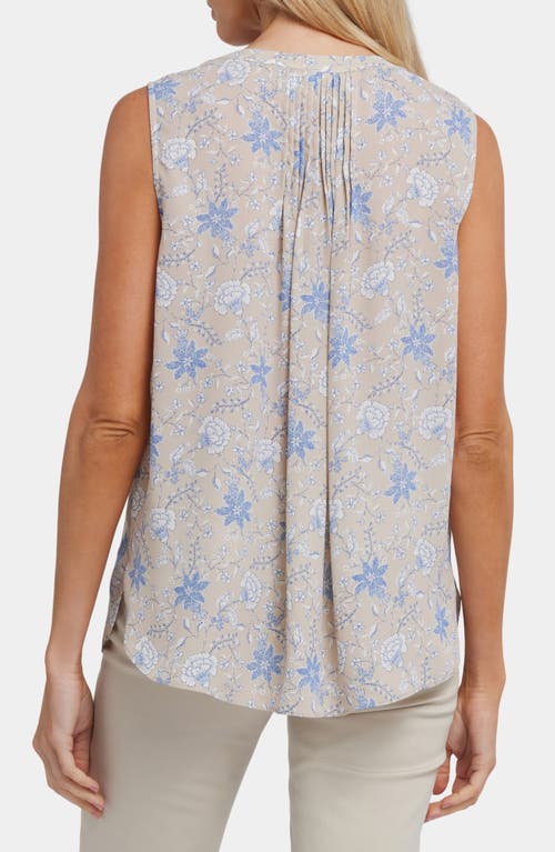 Nydj Sleeveless Pleat Back Blouse In Antonia