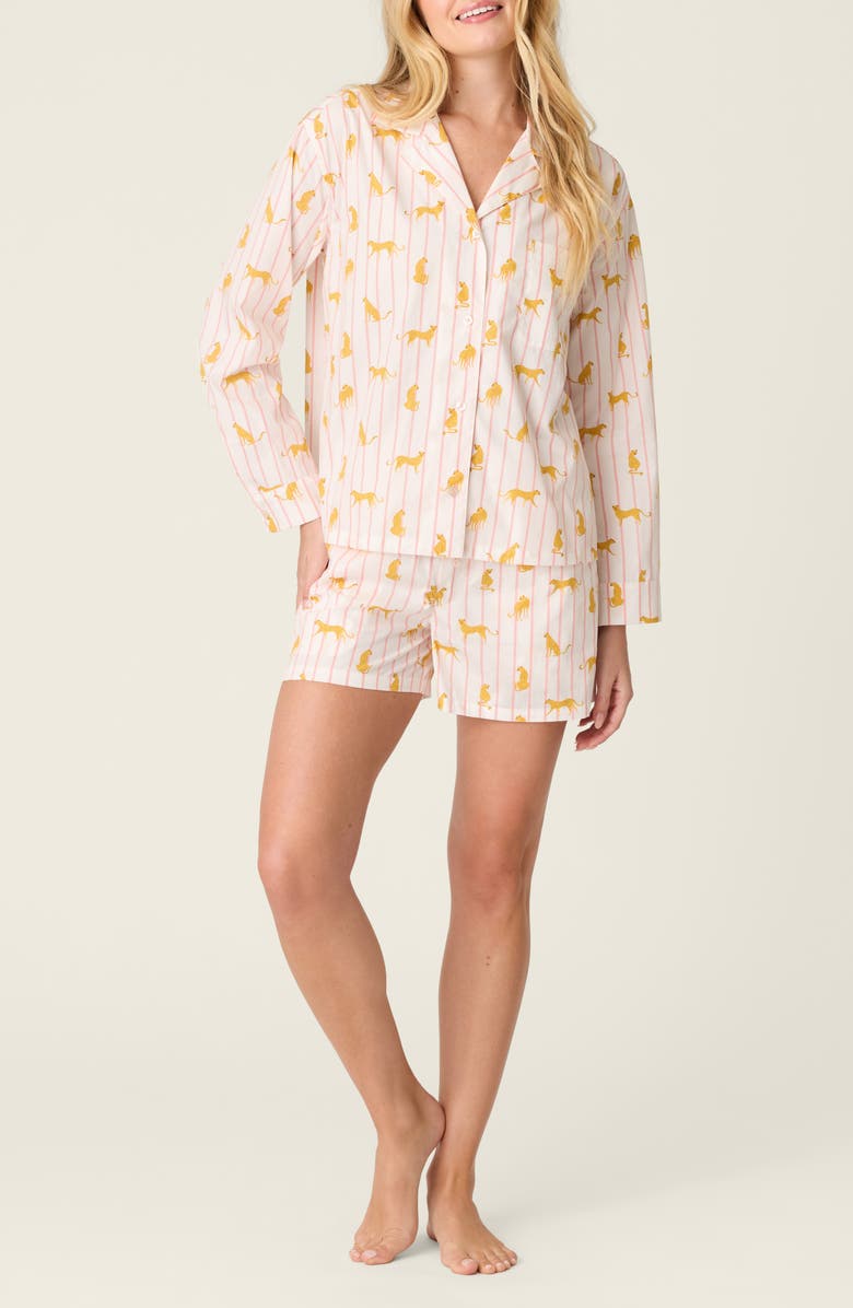 PJ Salvage After Party Short Pajamas, Main, color, Sunset Rose