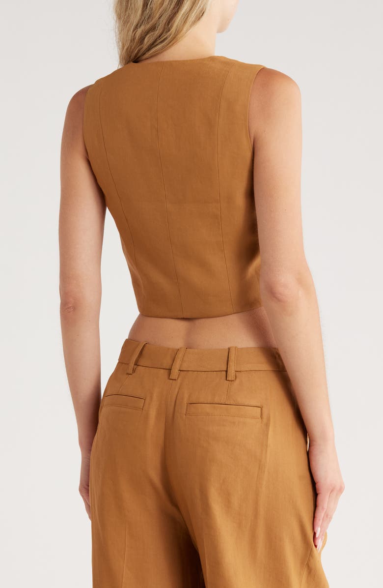 A.L.C. Maxwell Linen Blend Vest, Alternate, color, Copper