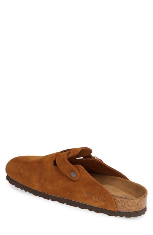 Birkenstock Boston Oiled Nubuck Leather Unisex Clogs In Cognac