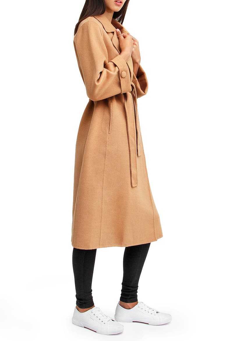 Stay Wild Oversized Wool Coat, Alternate, color, CAMEL