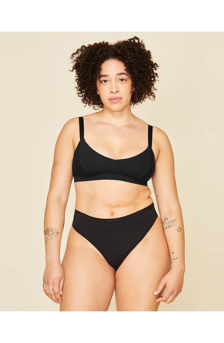 Subset Organic Cotton Mid-Rise Thong in Carbon & Spice 2-Pack, Alternate, color, 