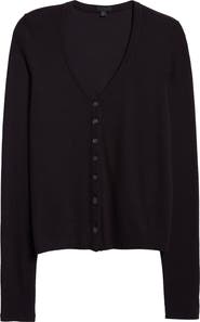 ATM Anthony Thomas Melillo Stretch Modal Rib V-Neck Cardigan