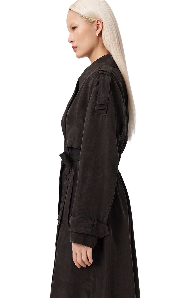 AllSaints Linnie Trench Coat, Alternate, color, Torte Brown