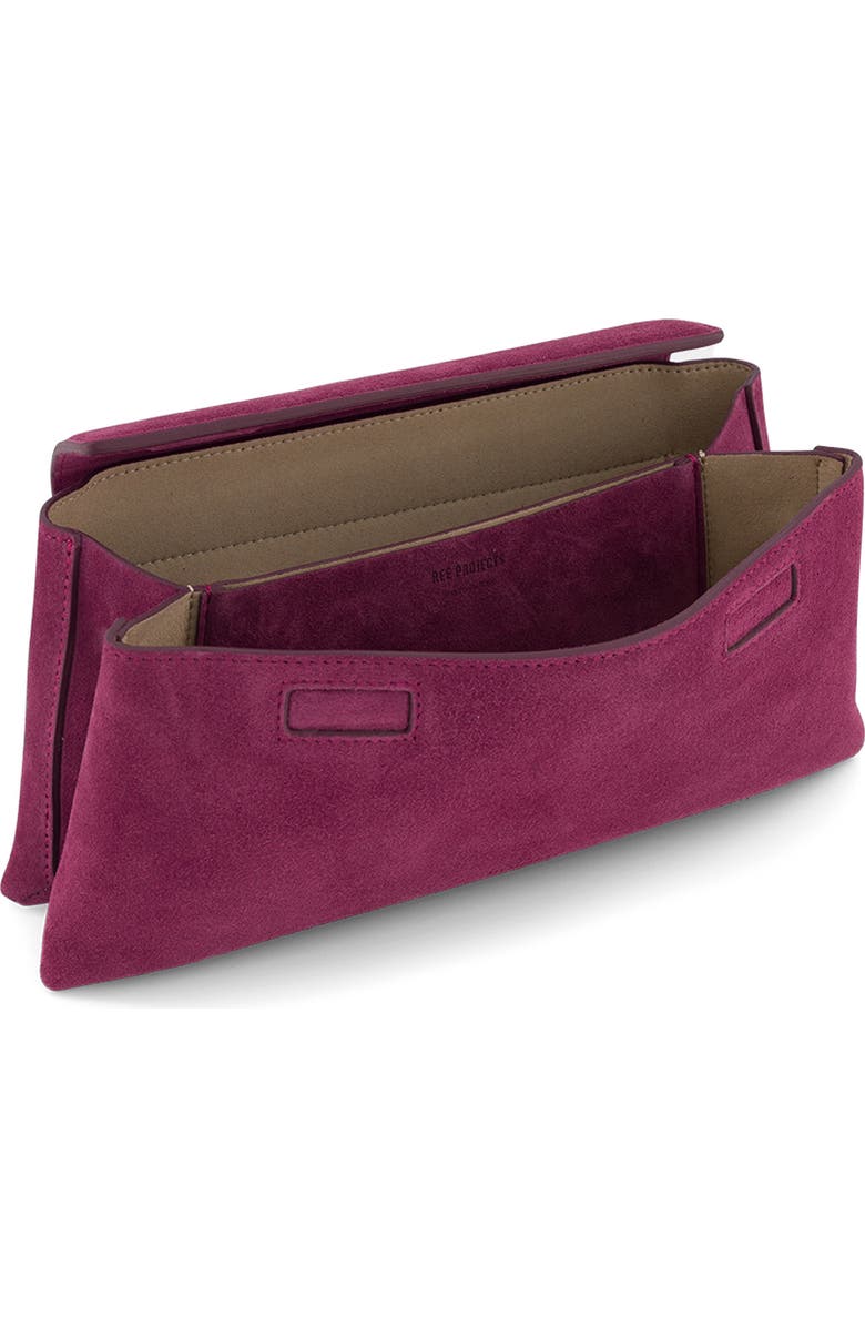 Ree Projects Elieze Suede Clutch, Alternate, color, Cardinal