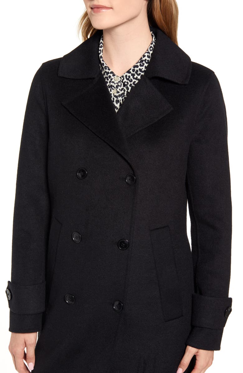 Kenneth Cole New York Double Breasted Wool Blend Coat, Alternate, color,