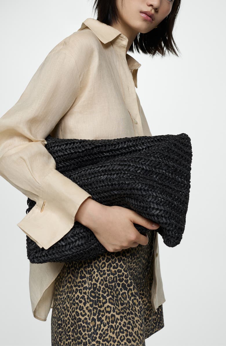 MANGO Leopard Print Denim Shorts, Alternate, color, 