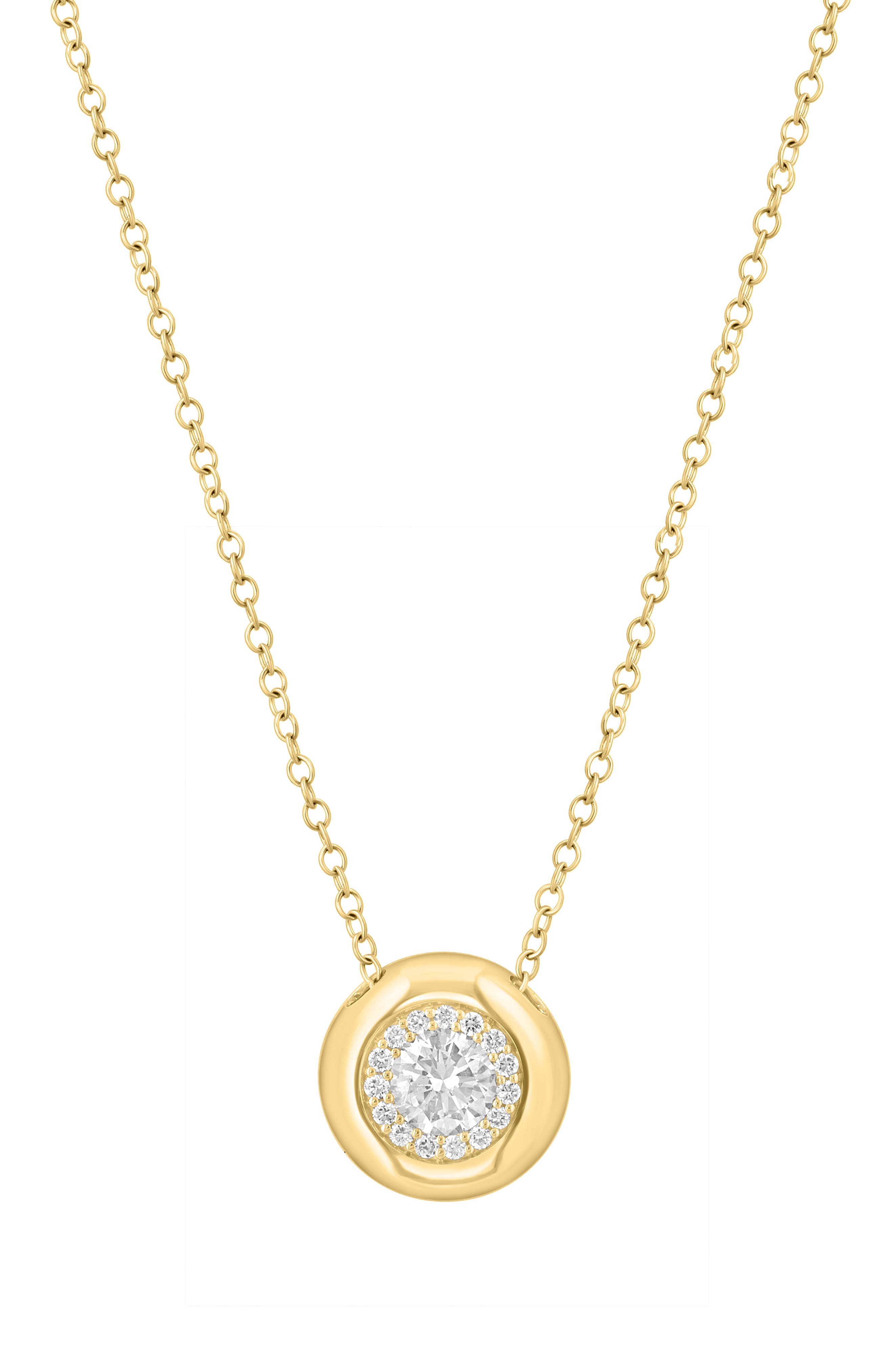 EFFY Round Lab Grown Diamond Pendant Necklace
