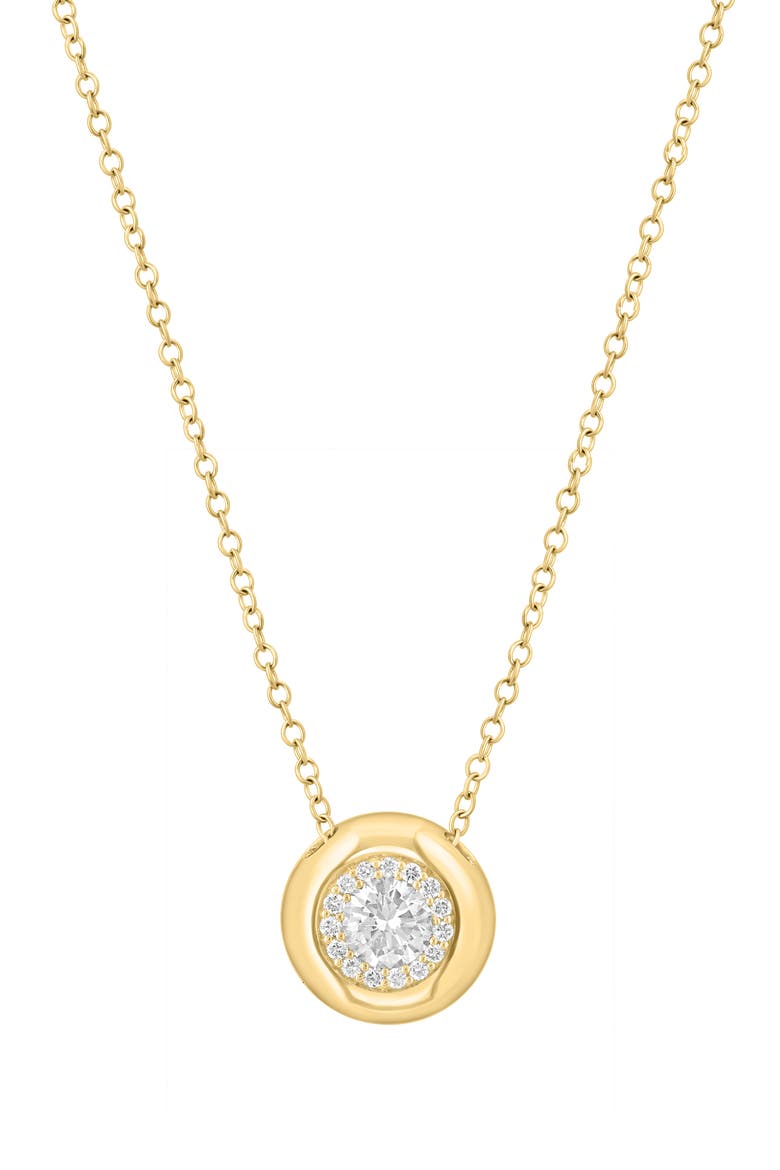 Round Lab Grown Diamond Pendant Necklace, Main, color, GOLD