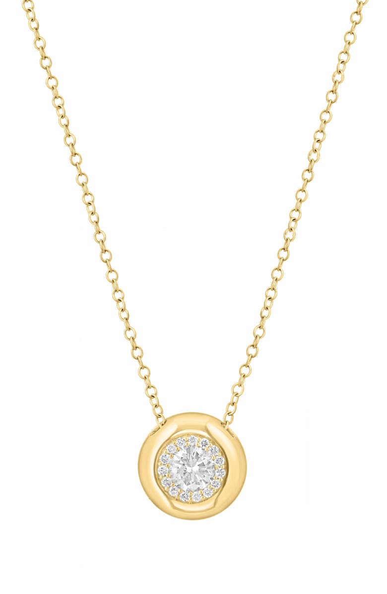 EFFY Round Lab Grown Diamond Pendant Necklace, Main, color, Gold