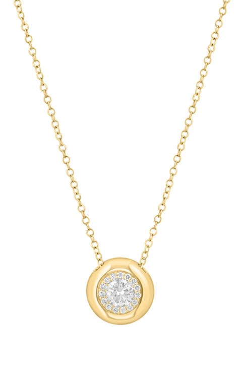 Round Lab Grown Diamond Pendant Necklace