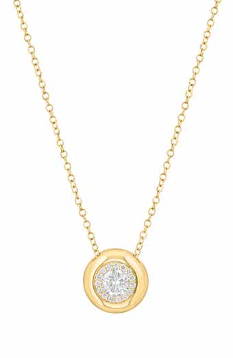 Round Lab Grown Diamond Pendant Necklace