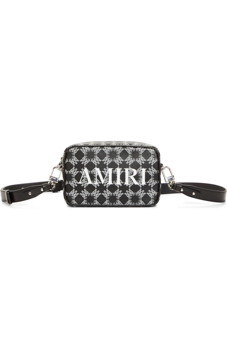 AMIRI Quad Monogram Coated Canvas Camera Bag, Main, color,