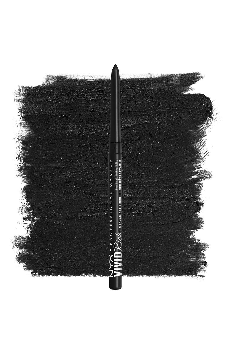 NYX PROFESSIONAL MAKEUP Vivid Rich Retractable Eyeliner Pencil, Alternate, color, Always Onyx