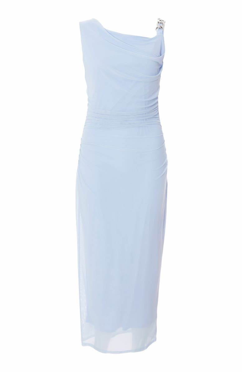 QUIZ Mesh One Shoulder Chain Detail Maxi Dress, Alternate, color,