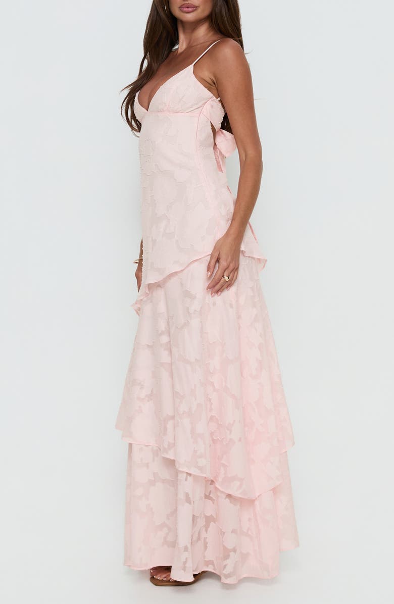 Princess Polly Lyricah Floral Burnout Tiered Gown, Alternate, color,