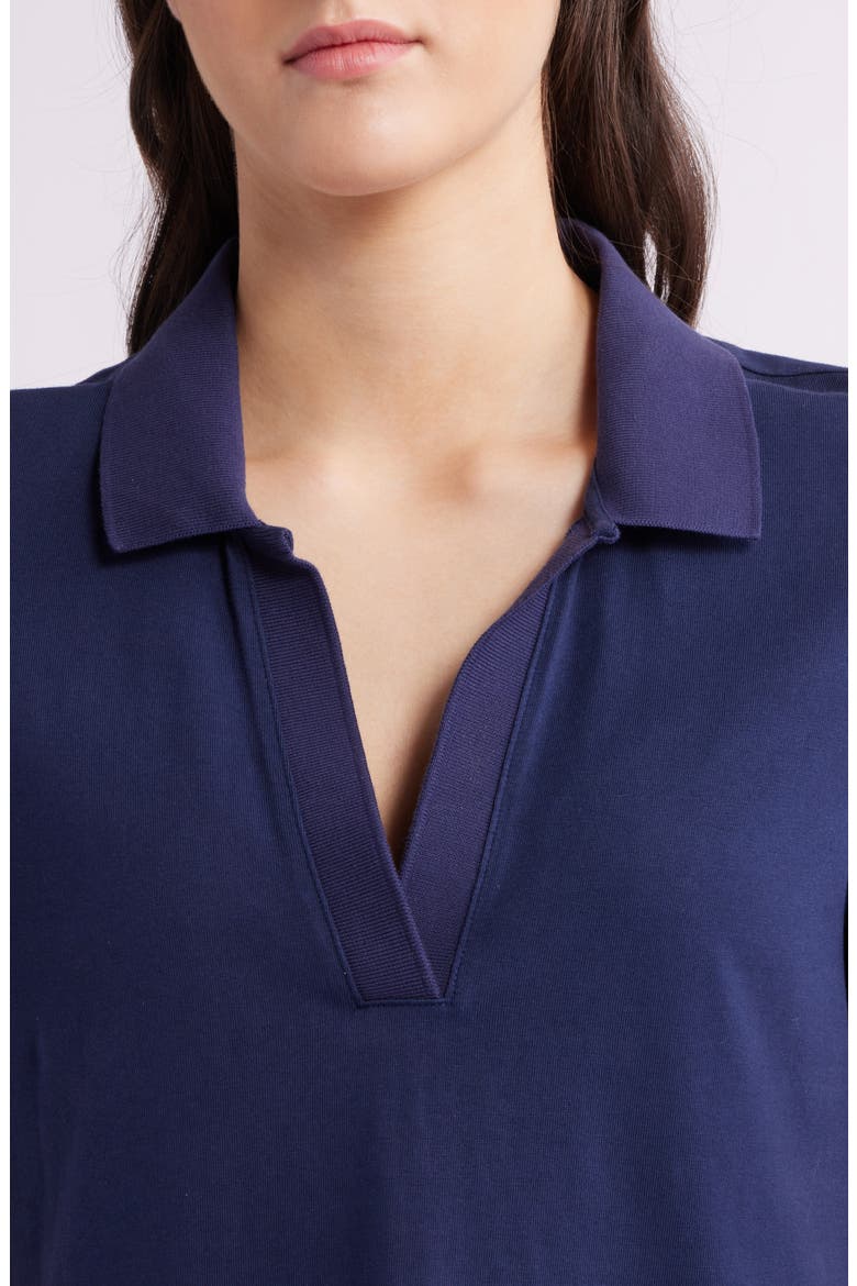 Islandscape Jersey Polo Dress, Alternate, color, COASTLINE