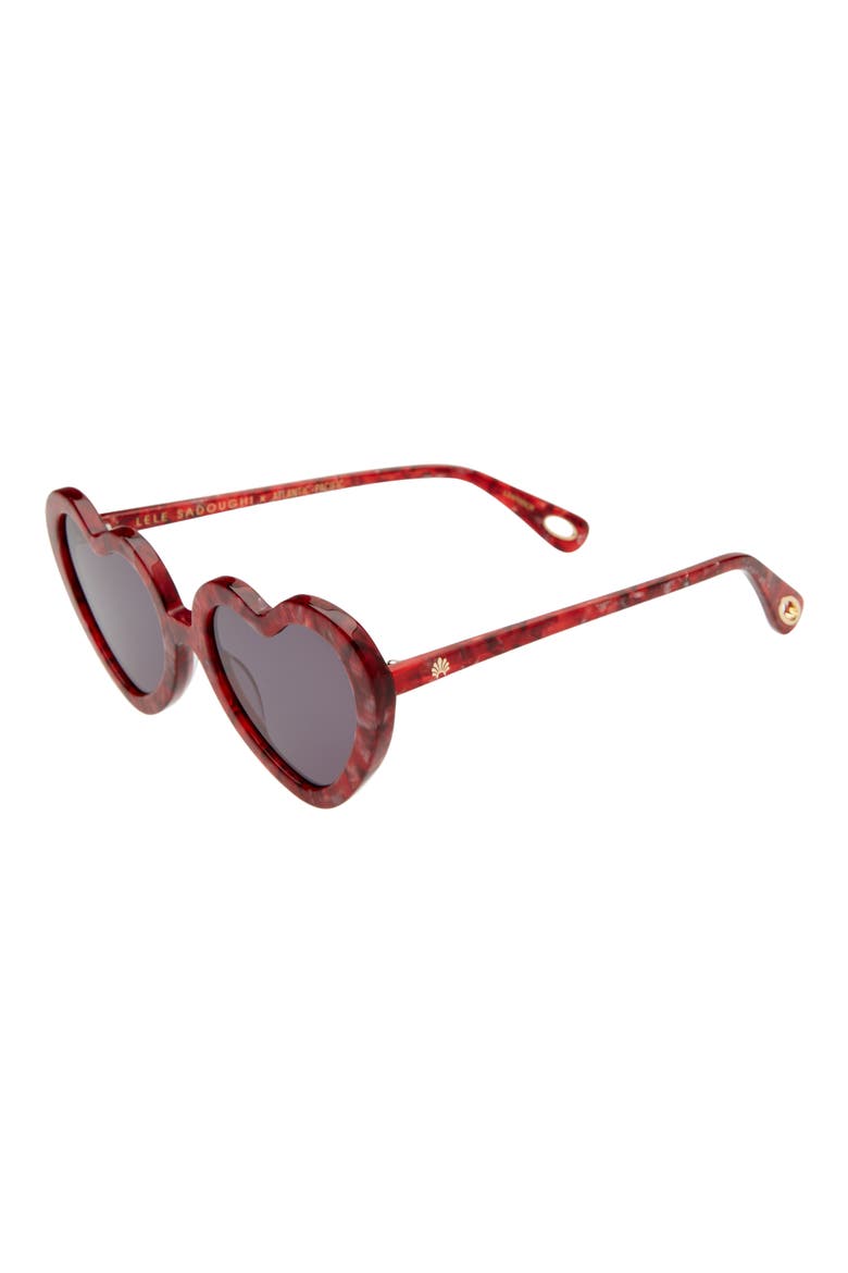 x Atlantic Pacific Sweetheart 52mm Sunglasses, Alternate, color, CRIMSON