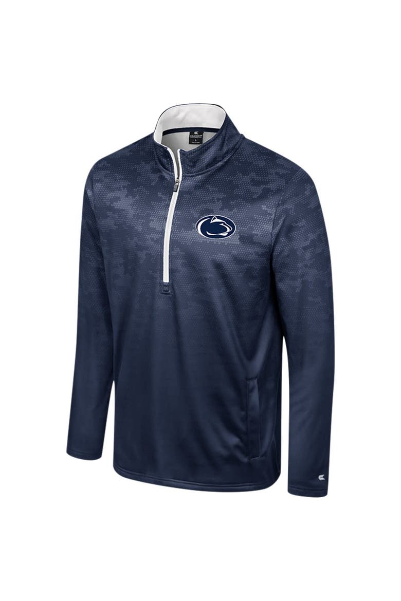 Men's Colosseum  Navy Penn State Nittany Lions The Machine Half-Zip Jacket, Alternate, color, Navy