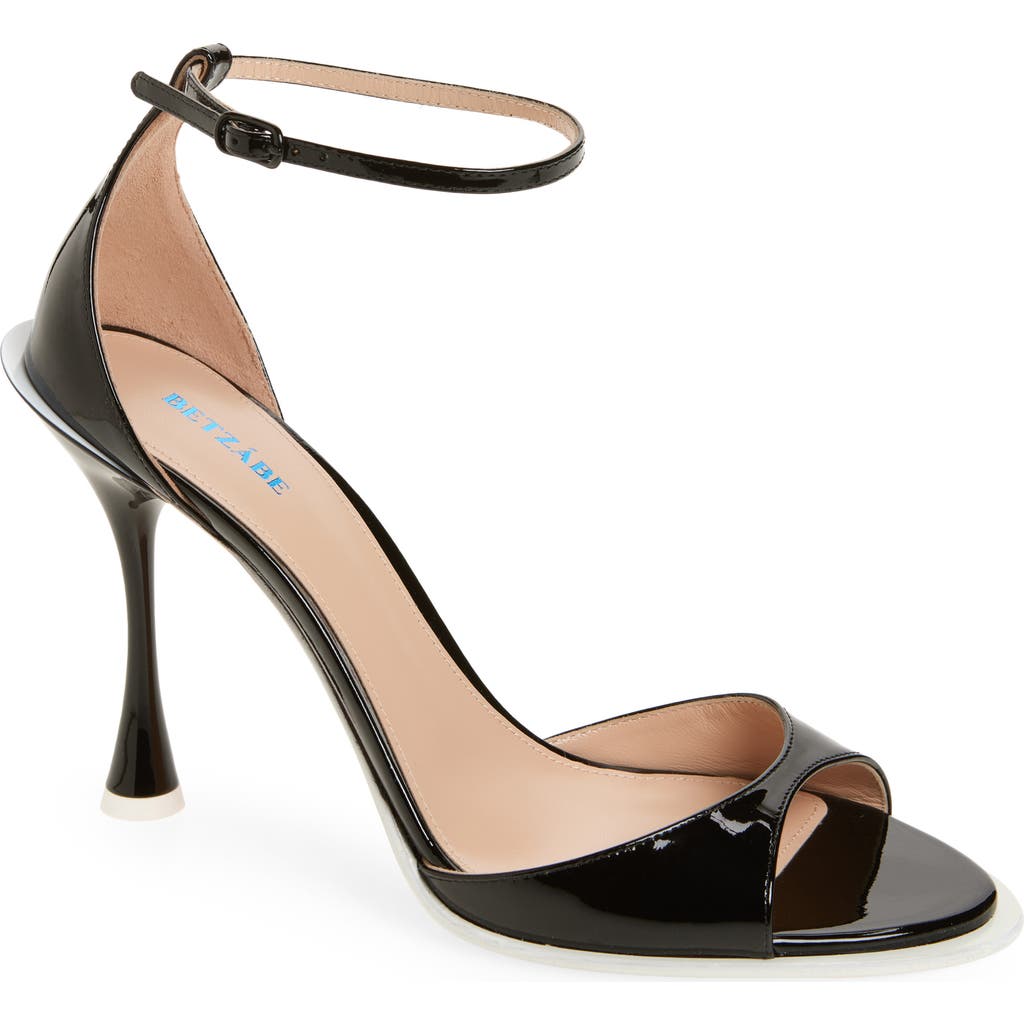 Betzábe Rita Ankle Strap Sandal In Black Patent