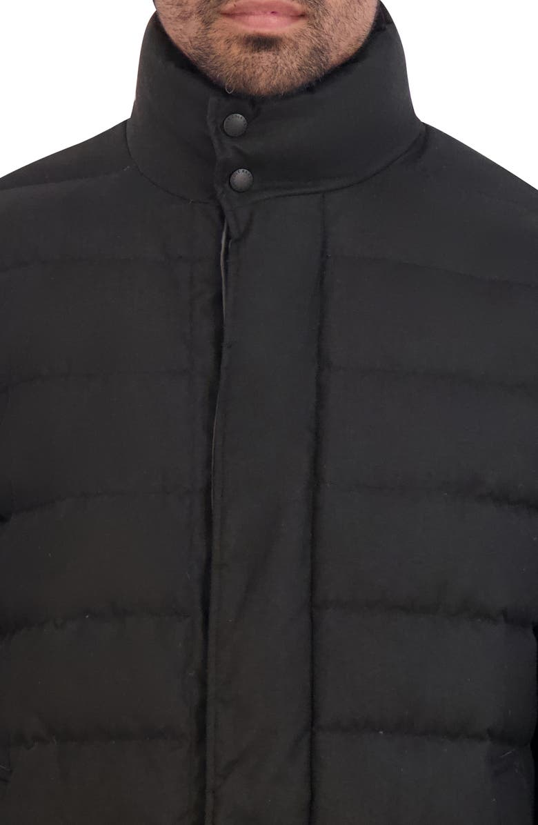 Cole Haan Stand Collar Quilted Down Coat with Inset Bib, Alternate, color,