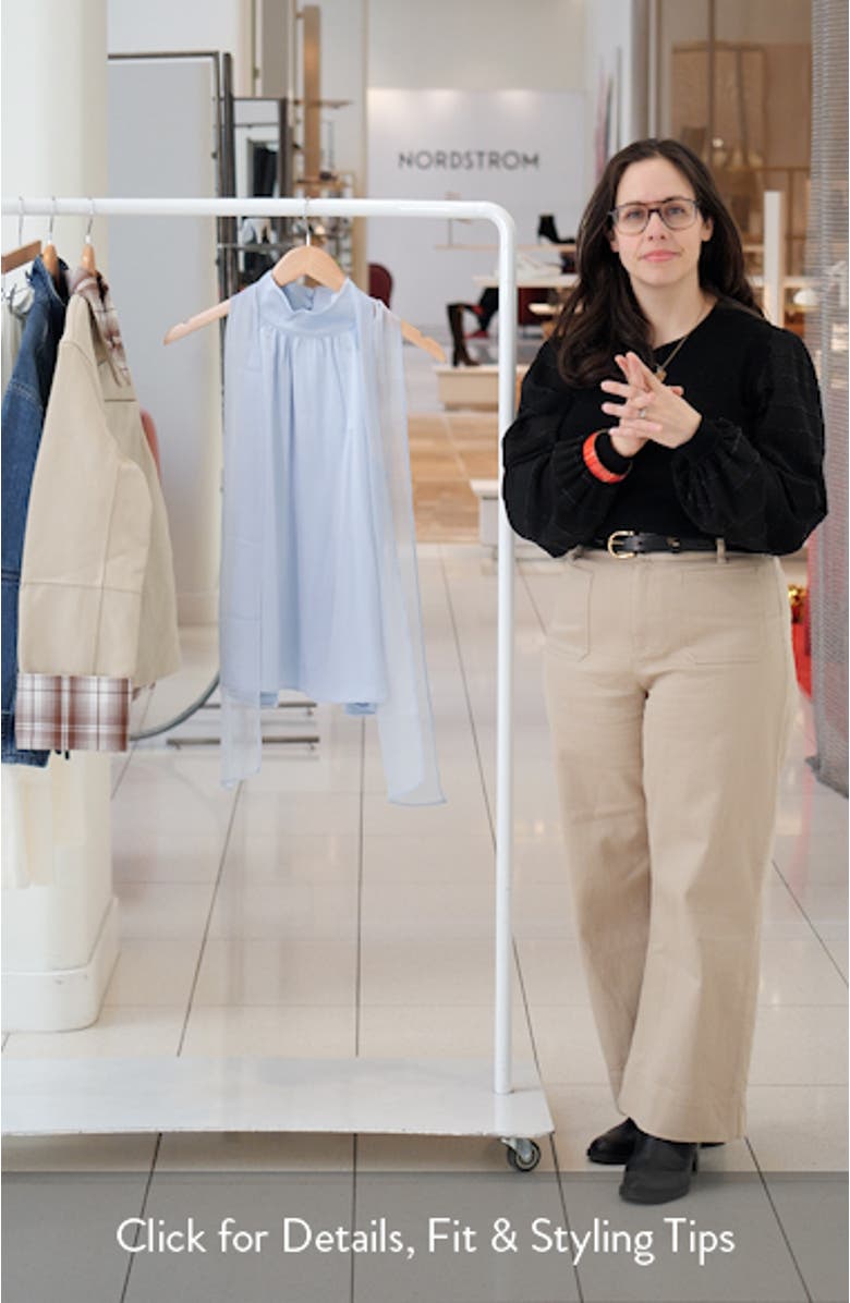 Andrea Sleeveless Satin Scarf-Neck Top, sales video thumbnail