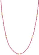 Kiara by Ki-ele Taylor Pearl & Ruby Beaded Necklace