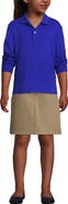 Lands' End School Uniform Kids Long Sleeve Interlock Polo Shirt