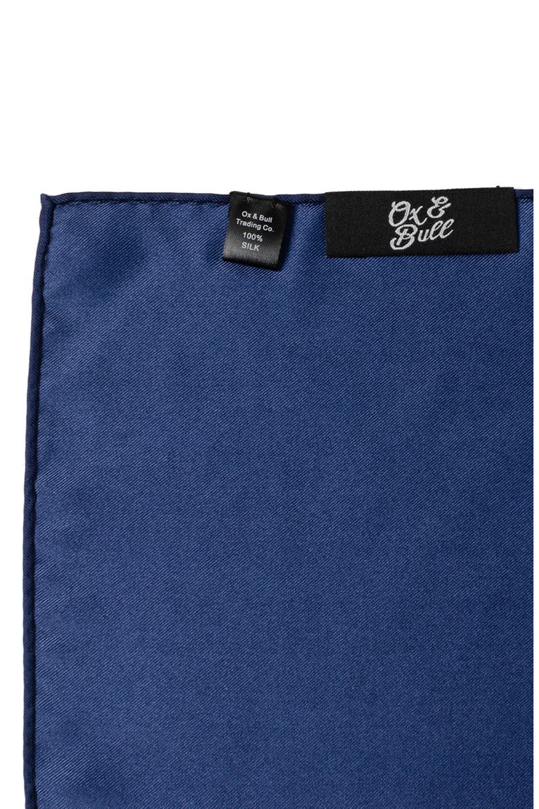 Silk Pocket Square, Alternate, color, NAVY