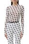 Kaylee Printed Long Sleeve Mesh Top