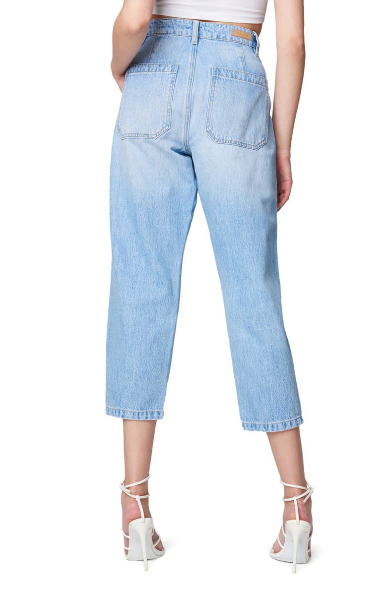 BLANKNYC High Waist Crop Bow Leg Jeans, Alternate, color, 
