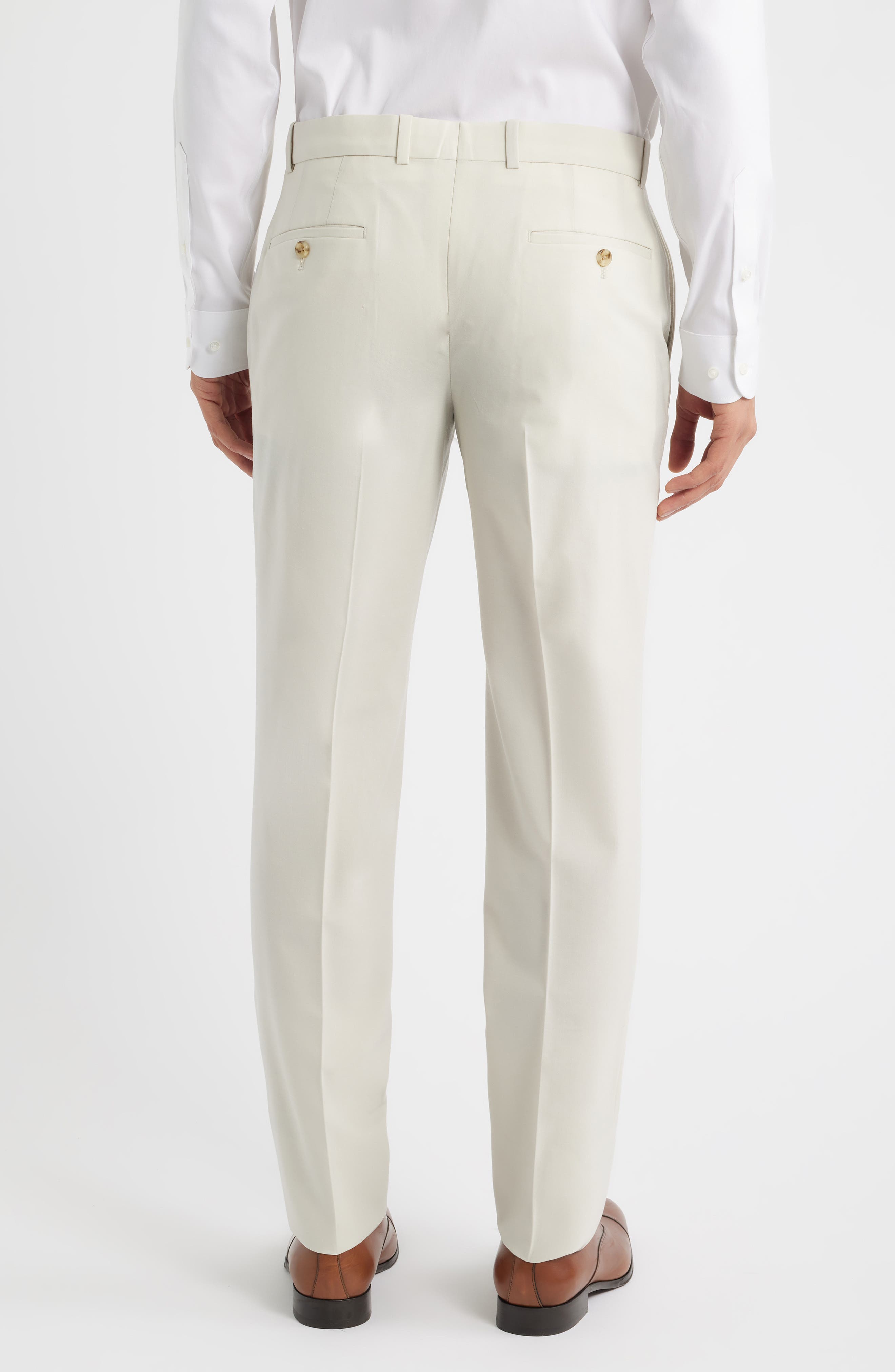 Henrik Trim Fit Solid Stretch Wool Suit Pants - image 4