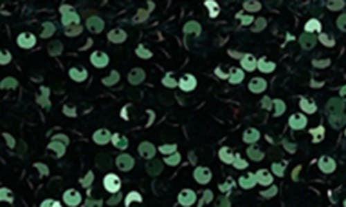 Lush Square Neck Sequin Minidress In Green