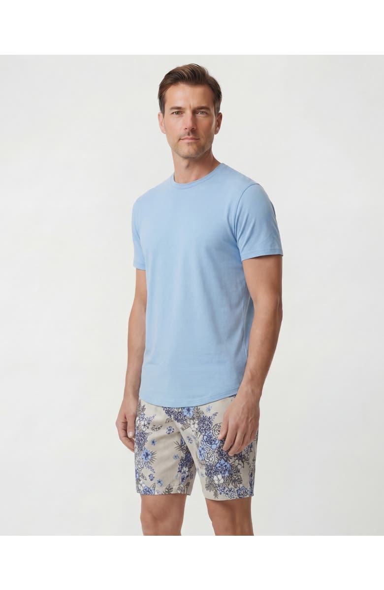 Lords of Harlech Clumped Floral Mens Flat Front Short, Alternate, color, Clumped Floral Natural