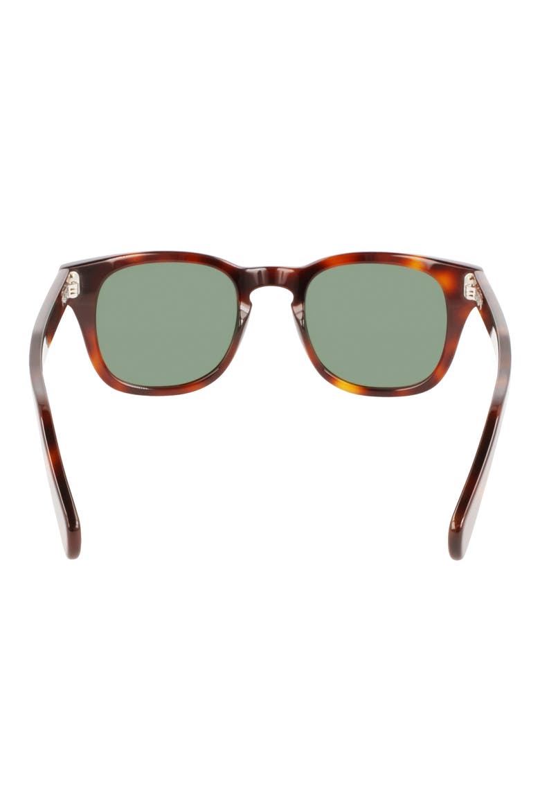 49mm Small Rectangular Sunglasses, Alternate, color, TORTOISE