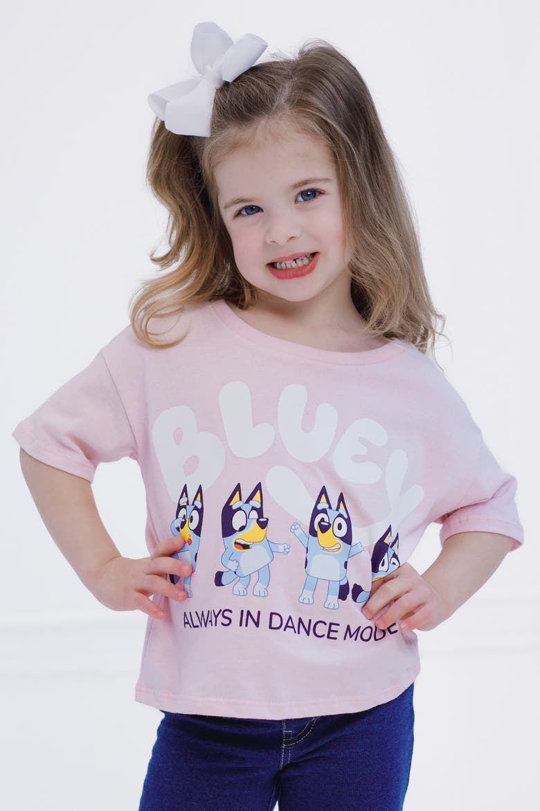 Cropped T-Shirt, Alternate, color, Bluey Light Pink
