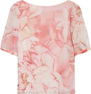 ST. JOHN Monique Le Jardin Print Georgette Top