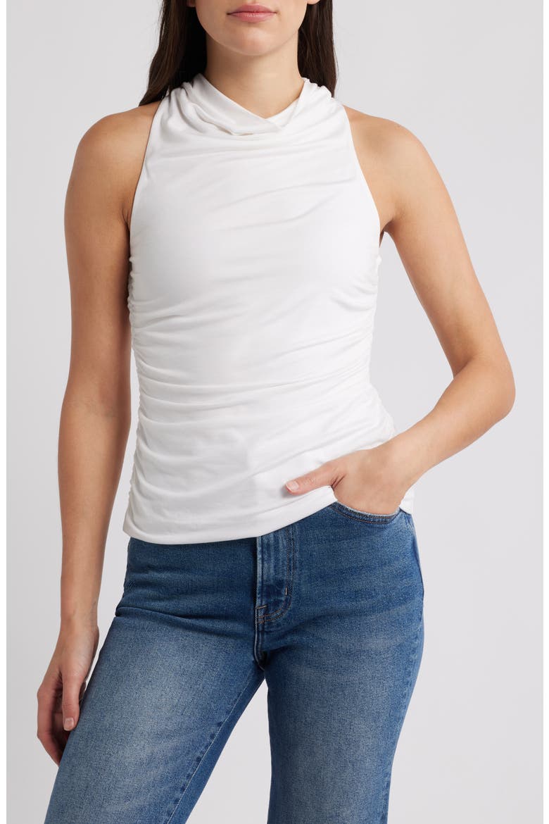 Gibson Ruched Cowl Neck Top, Main, color, SUMMER WHITE