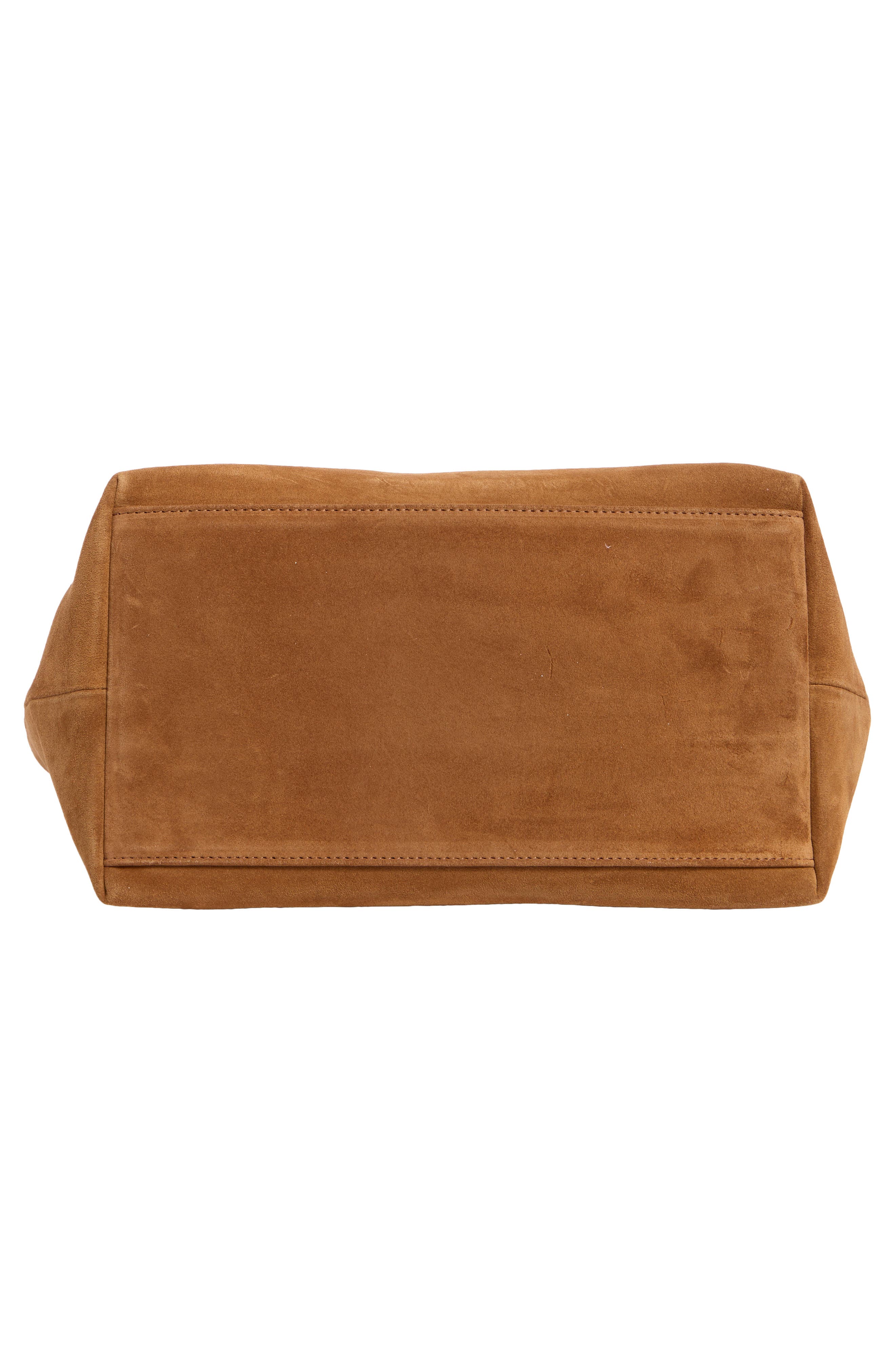 LIFFNER Sprout Midi Suede Tote, Alternate, color, Saddle Brown