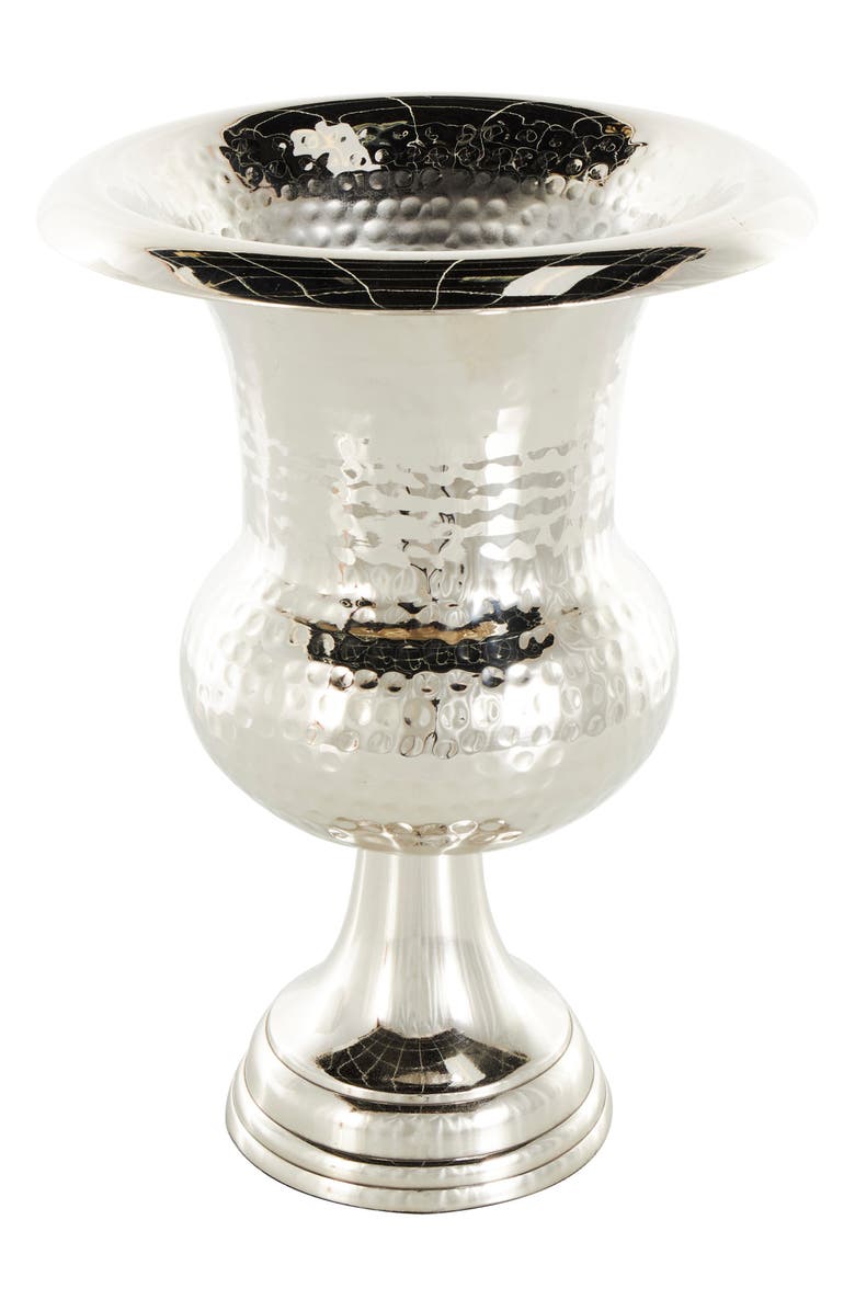 VIVIAN LUNE HOME Metal Vase, Main, color, Silver